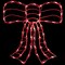 Northlight Lighted Bow Christmas Window Silhouette Decoration - 14" - Red